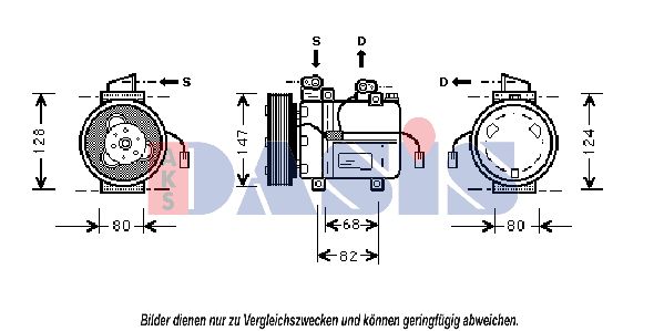 AKS DASIS Kompresors, Gaisa kond. sistēma 850727N